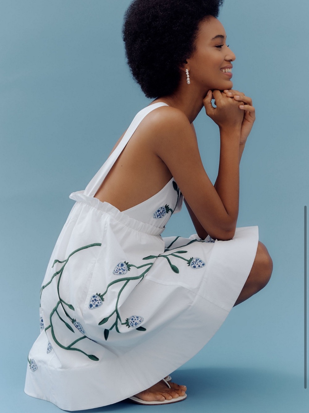 Maeve White Embroidered Floral Sundress - Picture 2 of 13